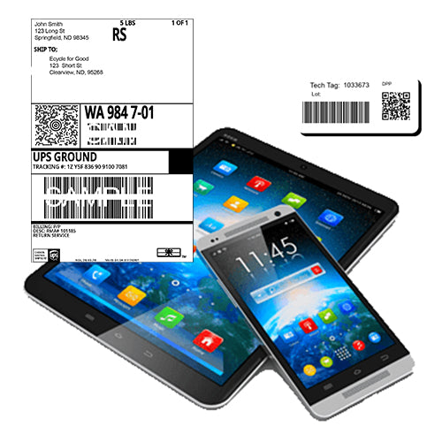 Smartphone or Tablet Reuse and Recycling Shipping Label